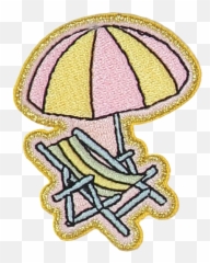 Beach Chair Sticker Patch - Illustration Emoji