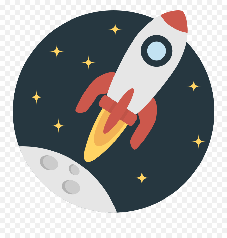 Creative - Rocket Flat Icon Png Emoji,Full Moon Emoji