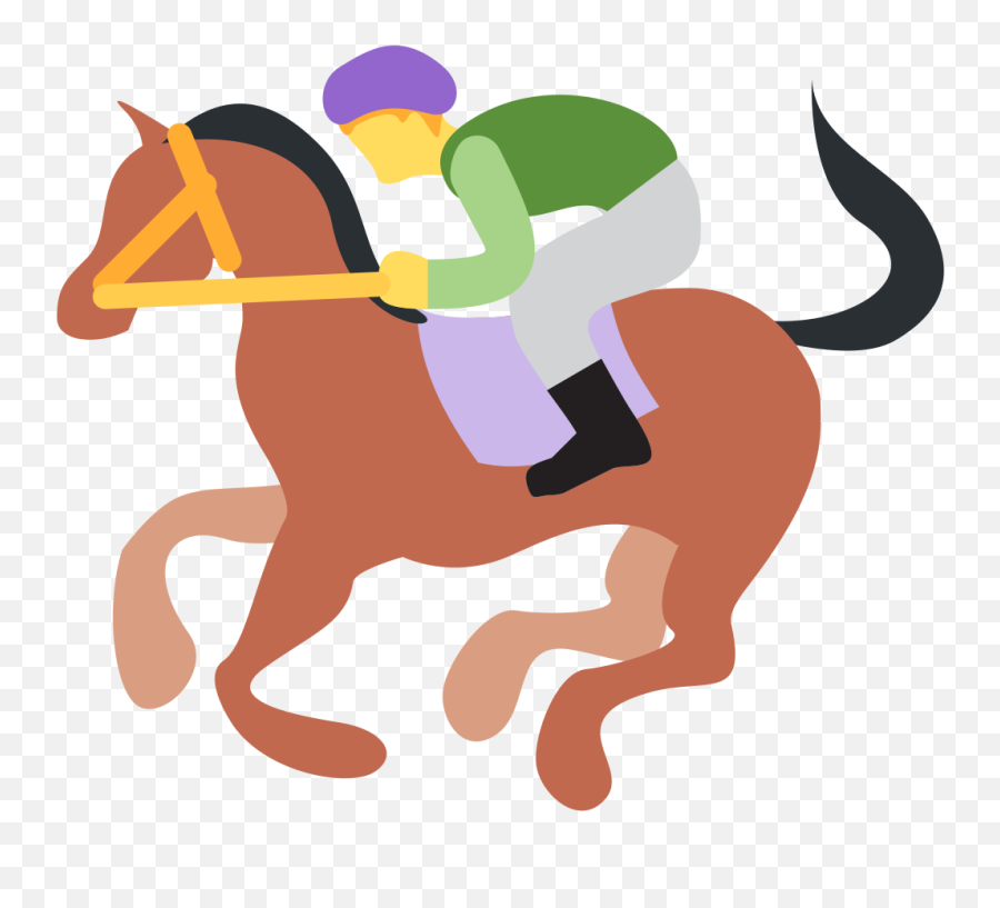 Twemoji2 1f3c7 - Cartoon Horse Racing Png Emoji,Horse Emoji