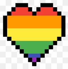 Pixilart - Rainbow Heart Png Emoji