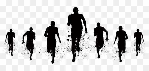 Marathon Running Silhouette Png - Silhouette People Running Png Emoji,Runner Emoji