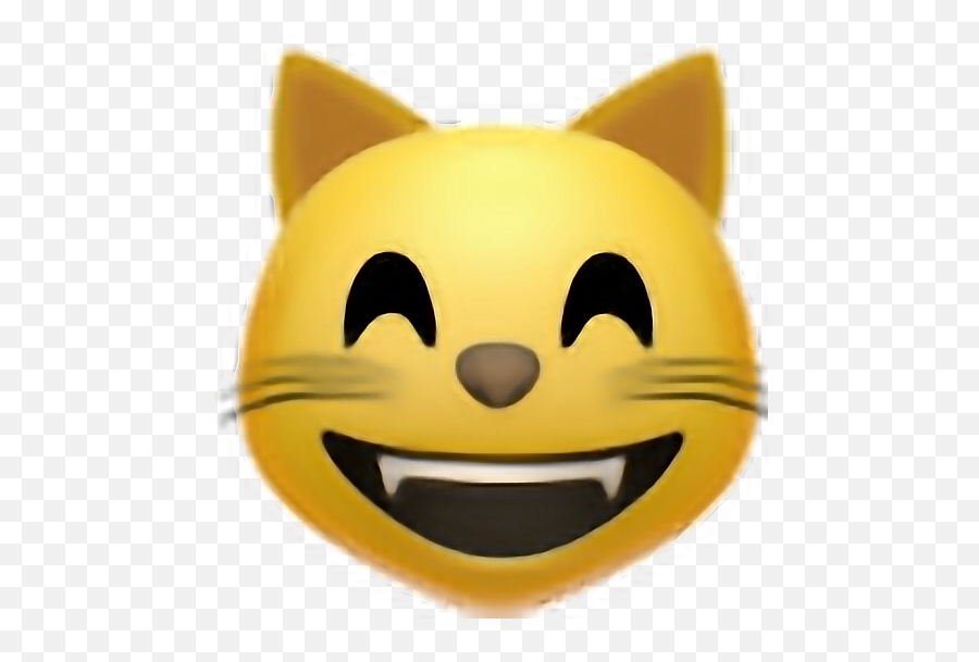 Cat Happy Emoji Freetoedit - Grinning Cat Face With Smiling Eyes Emoji,Happy Cat Emoji