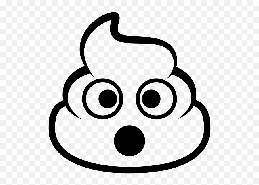 Emojione Bw 1f4a9 - Poop Coloring Pages Emoji,Emoji Book Bags