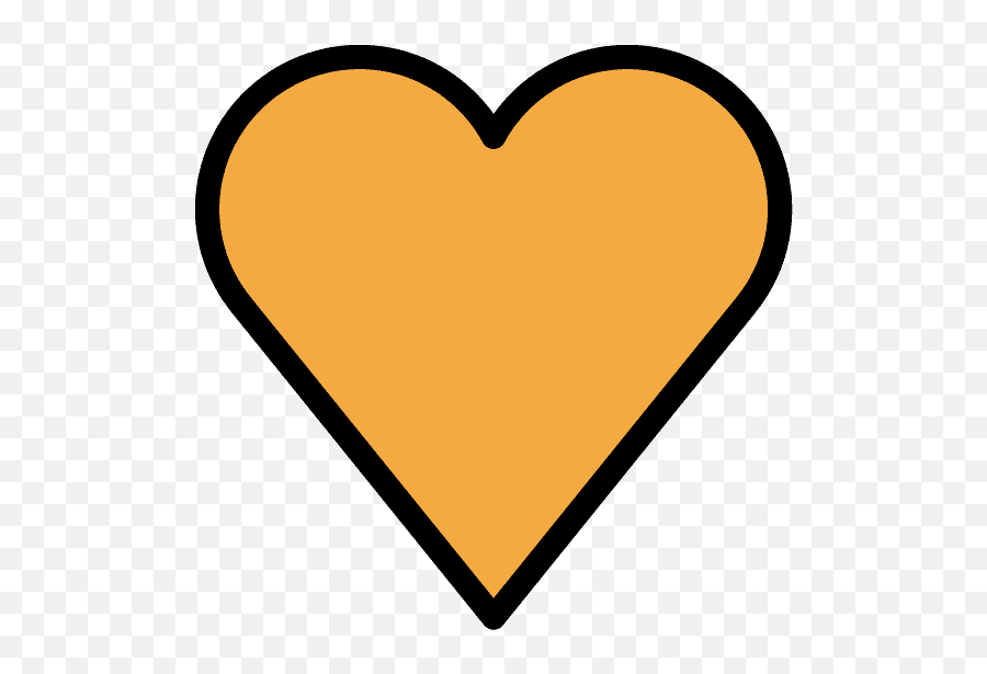Orange Heart Emoji Clipart Free Download Transparent Png - Heart,Heart Emoji In Text