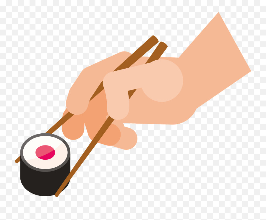 Hand Sushi Clipart Free Download Transparent Png Creazilla - Clip Art Emoji,Sushi Emoji
