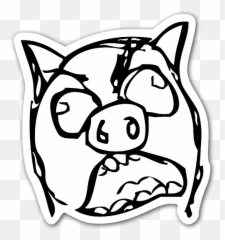 angry face meme png - Piggy Meme Pizza Rage Face Comics Png Emoji