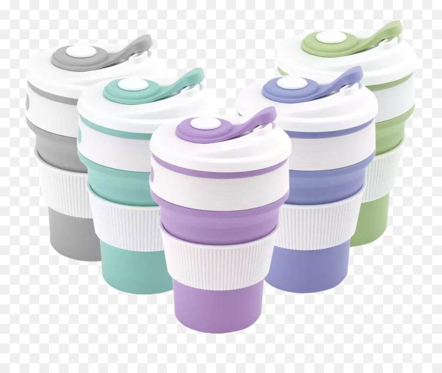 Home Mug Coffee Mugs High Quality Hot Sale Portable 350ml Custom Silicone Collapsible Mug Coffee Cup - Lid Emoji,Metal Horns Emoji
