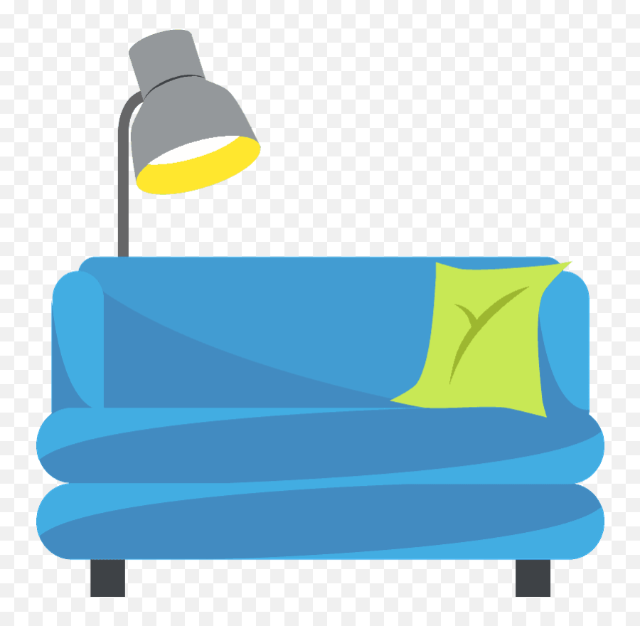 Couch And Lamp Emoji Clipart - Couch Emoji,Lamp Emoji