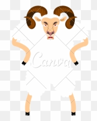 Ram Angry - Cartoon Emoji,Sheep Emoji