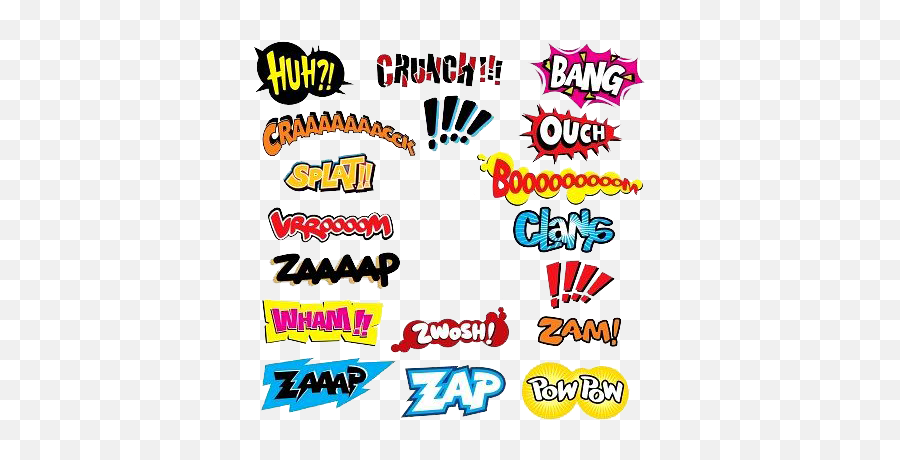 Comic Book Words - Comic Book Explosion Emoji,Comic Book Emoji