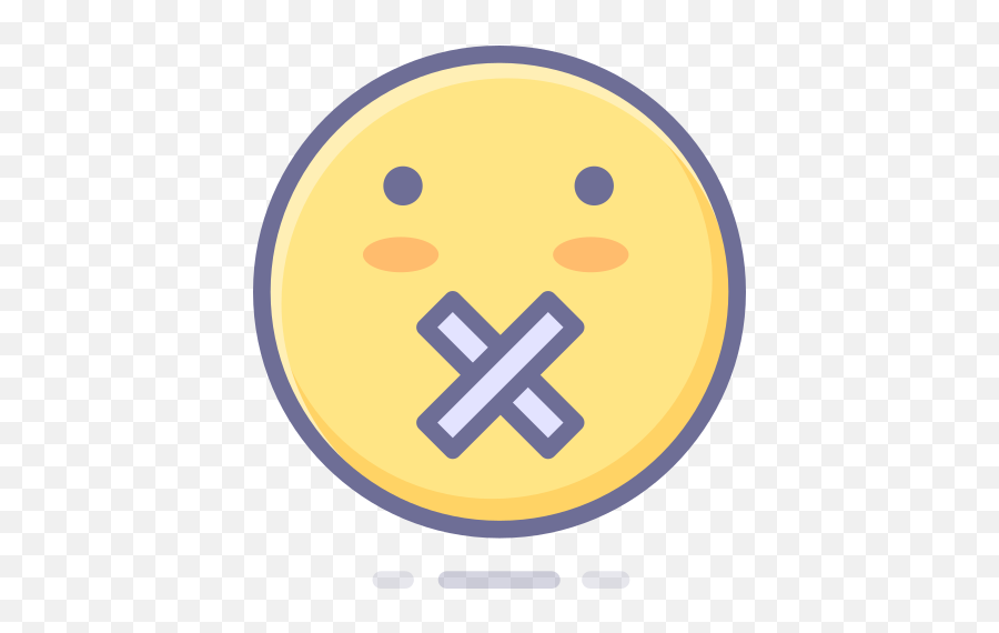 Emoji Emoticon Face Say Shut Up Smiley Free Icon Of - Emoji Boca Cerrada Png,Up Emoji