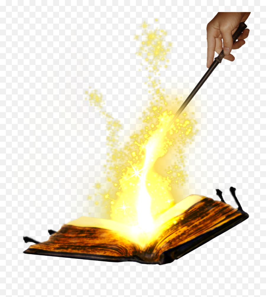 Magic Wand Magicwand Book Hand - Flame Emoji,Magic Wand Emoji