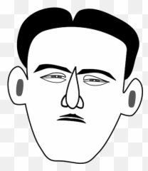 Timorous Man - Father Face Clipart Black And White Emoji