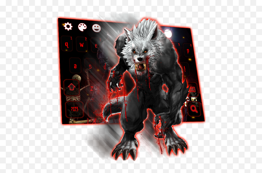 Bloody Werewolf 3d Skull Keyboard - 3d Werewolf App Emoji,Golden State Warriors Emoji Keyboard