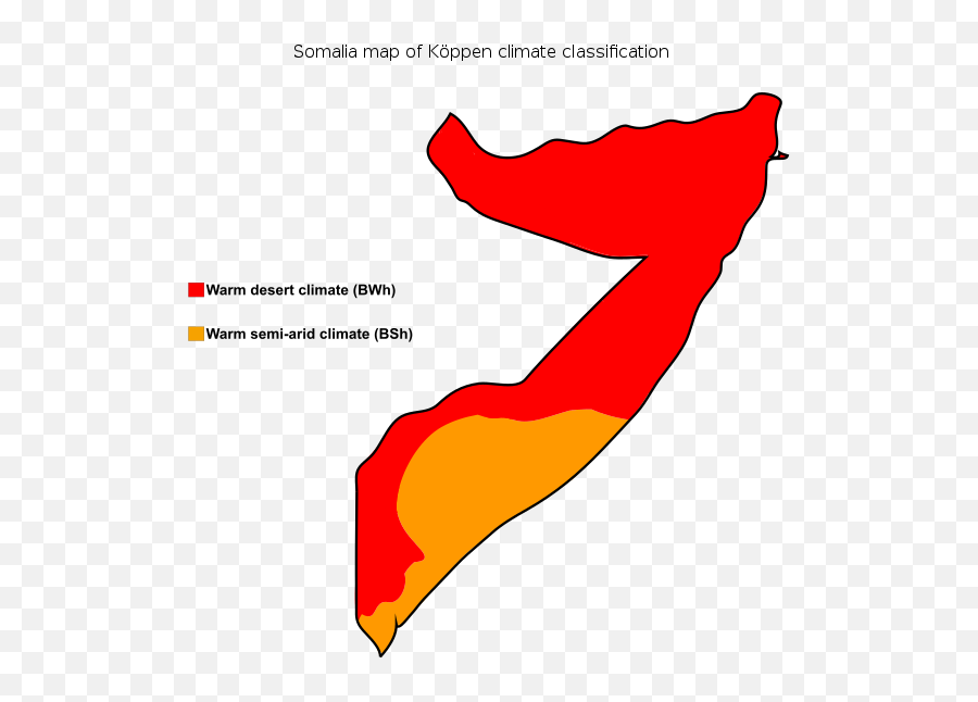 Somalia Map Of Köppen Climate Classification - Somalia Climate Emoji,North Korea Flag Emoji
