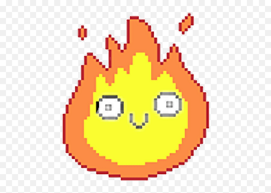 Fire Lit Emoji Kawaii Cute Pixel Pixels Pixelize Pix - Star Wars Millennium Falcon Pixel Art,Lit Emoji