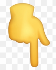 Down Index Emoji Iphone - Finger Down Emoji Png,Ok Emoji