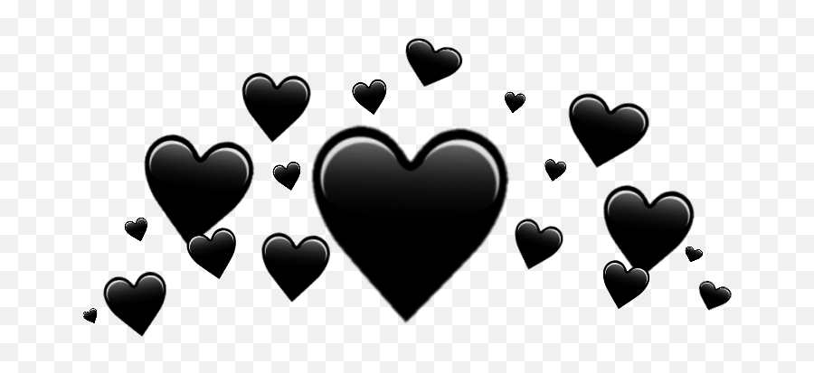 Picsart Love Emoji The Emoji Source - Black Heart Crown Png,Black Crown Emoji