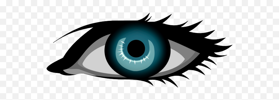 Blue Female Eye Vector Drawing - Blue Eye Clip Art Emoji,Illuminati Eye Emoji