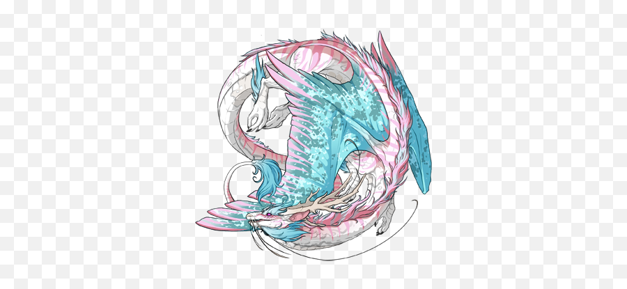 Pride - White And Gold Dragon Emoji,Trans Flag Emoji