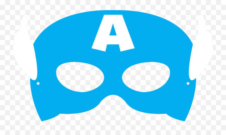 Download Hd Captain America Mask Cut Out Transparent Png - Free Printable Captain America Mask Template Emoji,Captain America Emoji