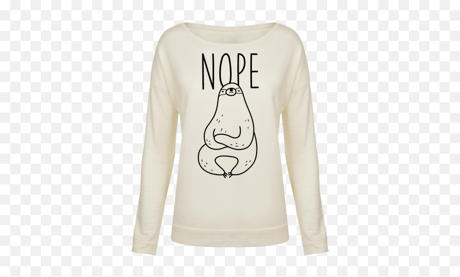 Nope Sloth Crewneck Sweatshirt Lookhuman Sloths - Sweatshirt Emoji,Deuces Emoji