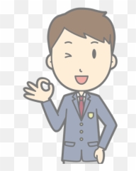 Einem Augenzwinkern Geck - Man Ok Cartoon Png Emoji
