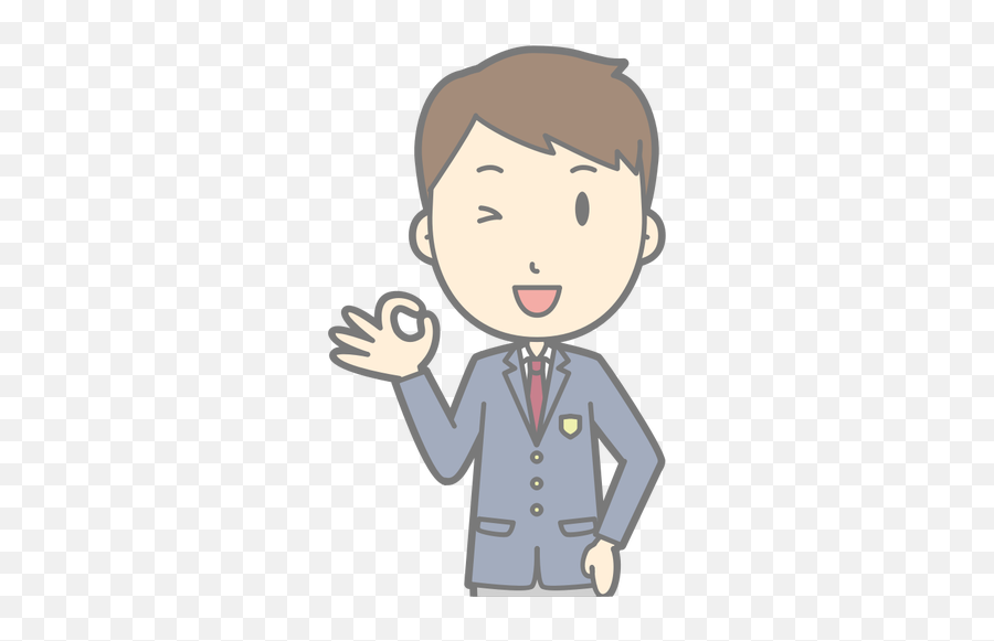 Einem Augenzwinkern Geck - Man Ok Cartoon Png Emoji,Ok Hand Emoji