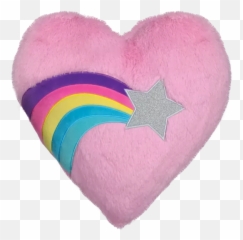 Heart With Shooting Star Furry Pillow - Cushion Emoji,Shooting Star Emoji
