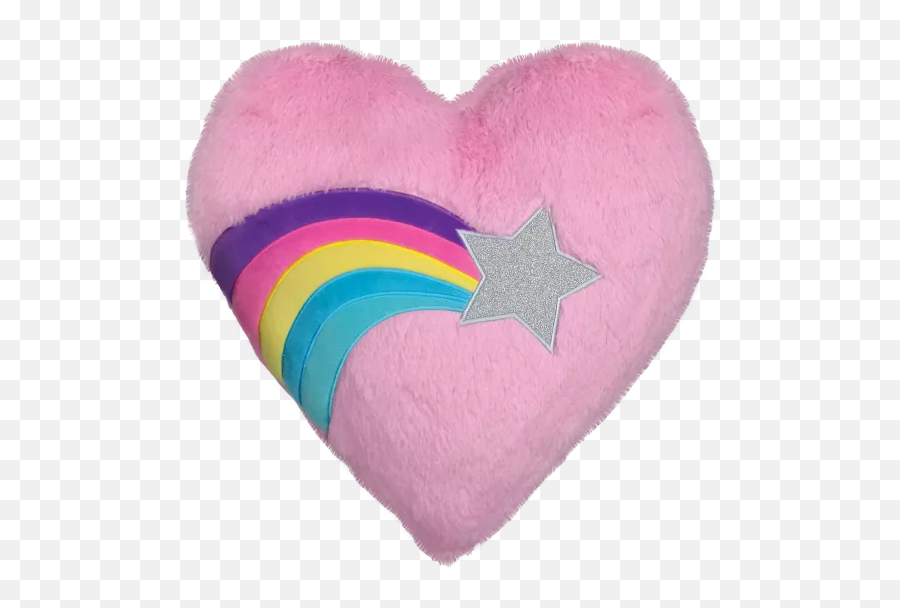 Heart With Shooting Star Furry Pillow - Cushion Emoji,Shooting Star Emoji