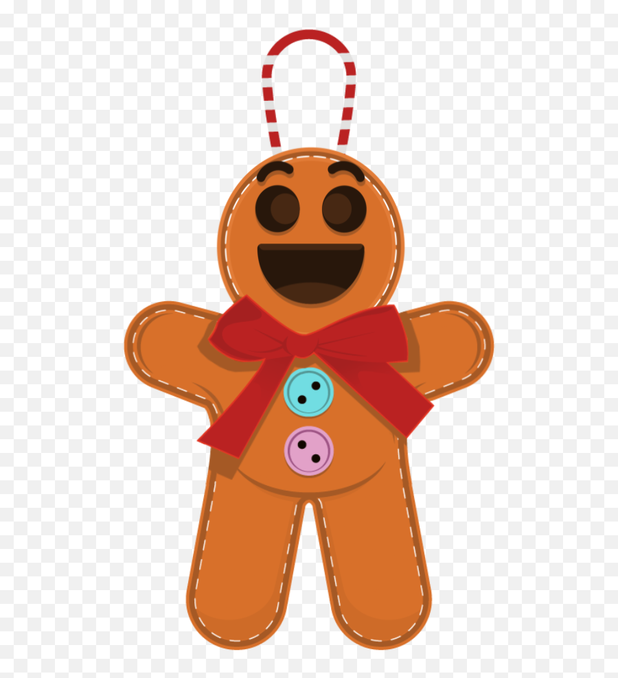 Wink Gingerbread Emoji - Happy,Santa Emoji