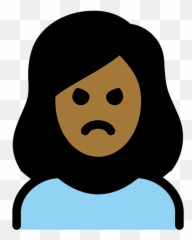 Woman Pouting Emoji Clipart - Cockfosters Tube Station
