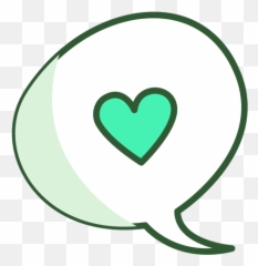 Heart Chat Bubble - Language Emoji