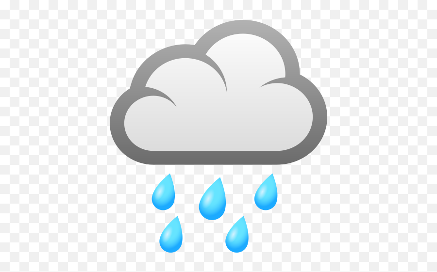 Emoji Cloud With Rain To - Lightning Cloud Emoji,Rain Cloud Emoji