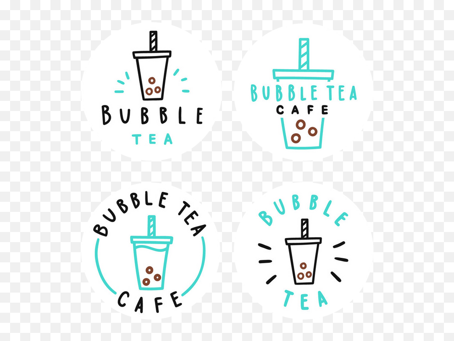 Bubble Tea Drink Logo Sticker By Inarejundan - White 3x3 Vertical Emoji,Boba Emoji