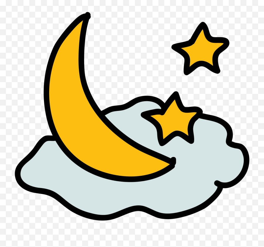 Moon And Stars Icon - Icon Clipart Full Size Clipart Clip Art Emoji,Shining Star Emoji