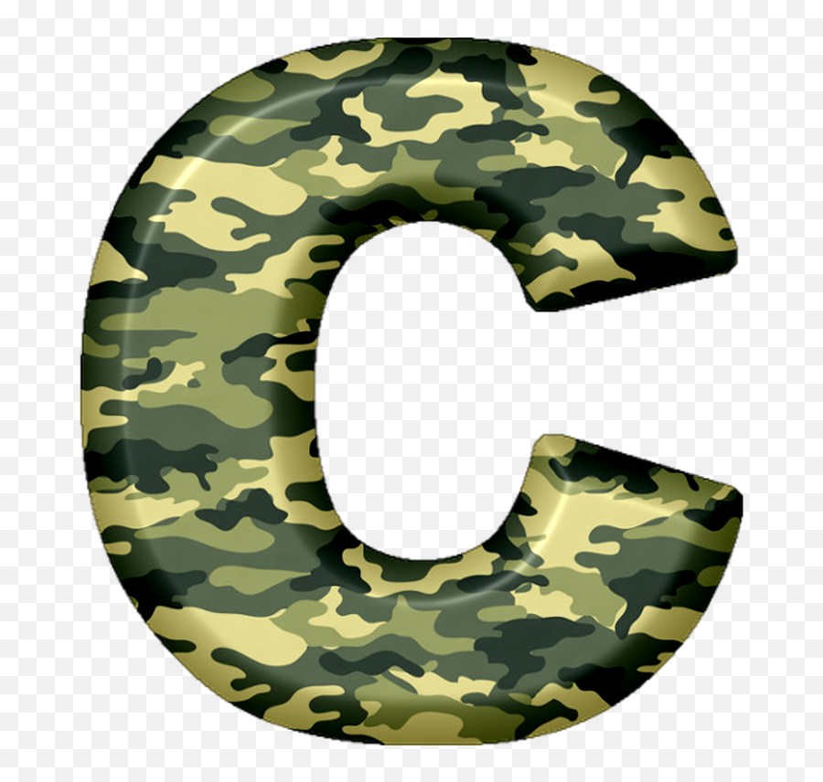 Letter C Alphabet Monogram Alphabet Camouflage - Alfabeto Camuflado Png Emoji,Military Emojis For Android