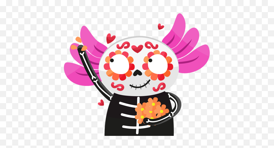 Cdmx Emojis - Axolotl Dia De Los Muertos,Emoji Designer