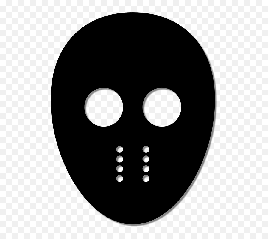 Jason Mask Friday 13th - Black Mask Png Emoji,Hockey Mask Emoji