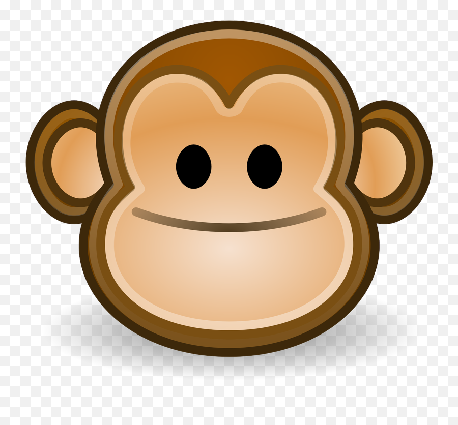 Monkey Smile Happy Face Icon - Monkey Svg Emoji,Gorilla Emoji