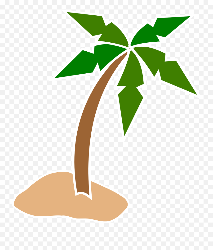 Palm Tree Beach Exotic Nature - Coconut Tree Vector Png Emoji,Beach Umbrella Emoji