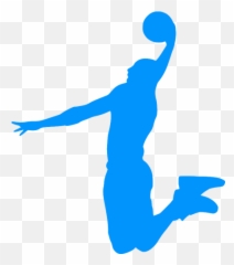 Basketball Player Blue Silhouette - Basketball Players Clipart Blue Emoji,Nba Player Emojis