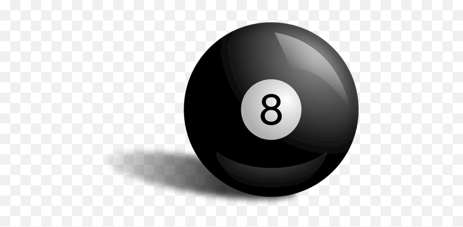 Vector Illustration Of Pool Ball 8 - Eight Ball Png Emoji,Flag And Tennis Ball Emoji
