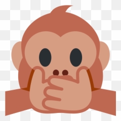 Twemoji12 1f64a - Monkey Closing Mouth Emoji