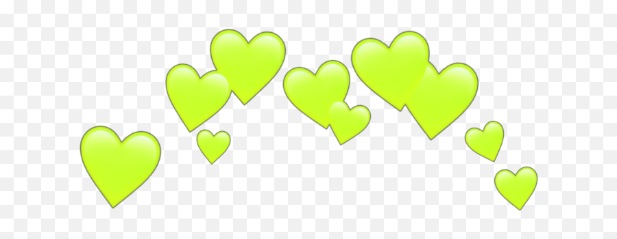 Heart Emoji Greenscreen - White Heart Crown Png,Green Emojis