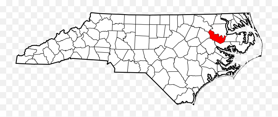 Map Of North Carolina Highlighting Martin County - Guilford County On Map Emoji,Apple Emojis
