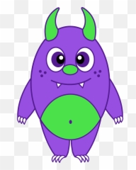 Clip Creature Transparent Png Clipart - Silly Monster Clipart Emoji,Purple Monster Emoji