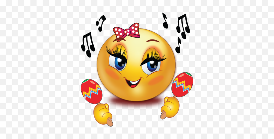 Music Party Girl Emoji - Party Emoji,Girl Emoji