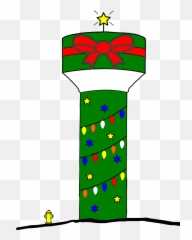 Christmas Water Tower - Clip Art Emoji