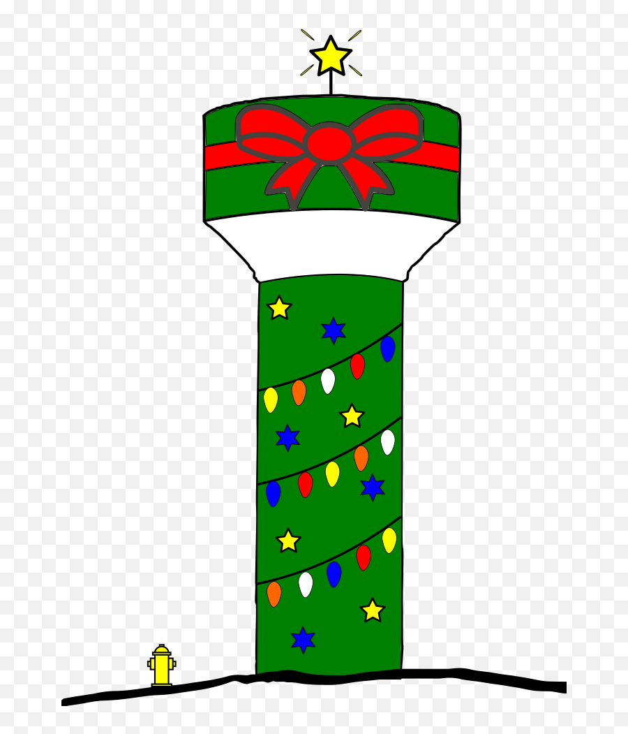 Christmas Water Tower - Clip Art Emoji,Christmas Gift Emoji